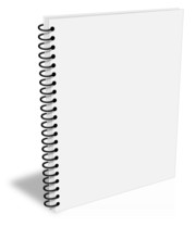 Blank Gray Spiral Notebook Closed But Empty Ebook Cover