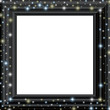 Black Star Gazer Frame - with isolated clipping path