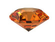 Dark-orange gemstone isolated on white