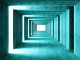 Fototapeta Perspektywa 3d - fine image of 3d concretet tunnel abstract background