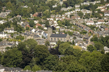 A View Over The Town Of Totnes The South Hams Devon England Uk
