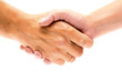 © unclepodger - Handshake on white background