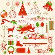 canvas print picture Christmas design elements