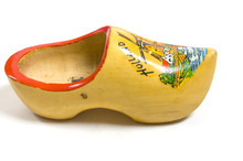 Yellow Wooden Shoes From The Netherlands