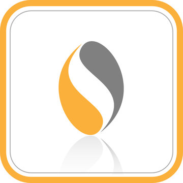 Vector abstract internet icon. Orange set. Simply change.