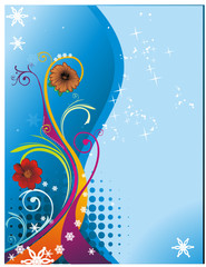 Wall Mural - composicion floral en vector