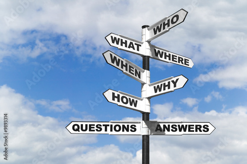 Fotografía Concept image of the six most common questions