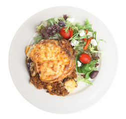 Sticker - Traditional moussaka with Greek side salad