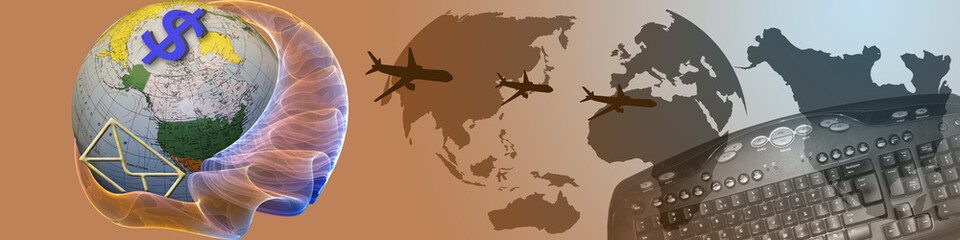 Wall Mural - Banner World Wide Internet And E-Commerce