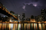 Fototapeta  - New York. Queensborough Bridge before the storm