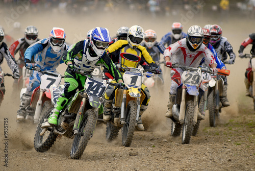 course de motocross Billede på lærred