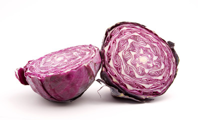 Poster - red cabbage studio isolated over white