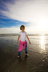 little girl at the beach