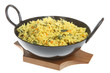 Indian pilau rice with spinach and carrots