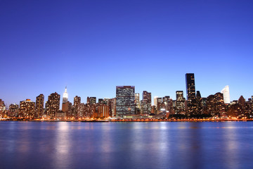 Wall Mural - Midtown Manhattan skyline at Night Lights, NYC