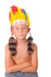 © Paul Moore - Young boy dressed as an American Indian for Halloween