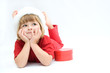 © Renata Osinska - Christmas kid in Santa hat on white background