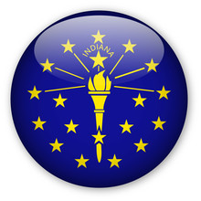 Indiana State Flag Button