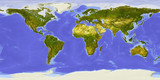 Fototapeta Mapy - World map centered on Africa.