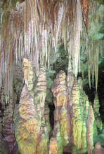 Colorful Beauty Of Stalactities And Stalagmites