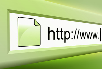 Wall Mural - green internet url text