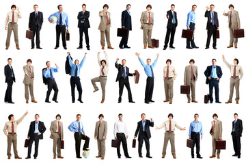 Young  smiling businessman. Isolated over white background.