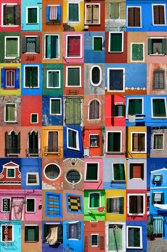 Fotografía île de Burano face à Venise et ses maisons de pêcheurs