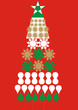 christmas tree, retro card. felicitacion navidad vintage