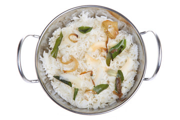 Sticker - Indian coconut rice with fried onions and curry leaves