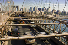 Traffic Vers Manhattan Sur Le Pont De Brooklyn