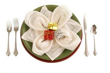 Holiday table setting