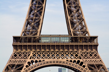 Zoomed shot of Eiffel tower details