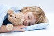 © Renata Osinska - little girl sleeping and hugging her teddy bear