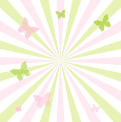 Poster - Background with butterflies