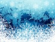 Frosty  background with snowflakes