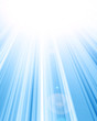 canvas print picture bright rays on a soft blue background