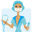 Vector illustration of nurse