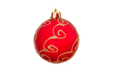 Christmas decoration isolated on the tree. New year. Xmas.