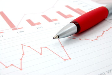 business chart showing financial success and economic growth