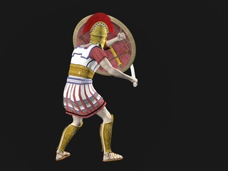 Wall Mural - Illustration of an ancient Greek Spartan or Roman Warrior