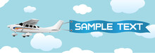Plane With Blank Banner Vector