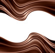 Chocolate swirl on a solid white background