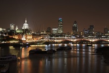 St Paul's Cathedral And Blackfriars Bridge By Night