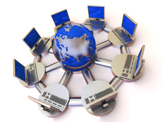 Fototapete - Concept of internet.