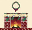 Festive Fireplace Red