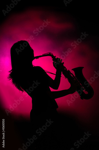 Fototapeta na wymiar jazz lady