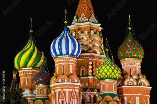Photo Cathedral of Vasily the Blessed at night, Moscow, Russia