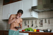 © Vladimir Wrangel - Sexy Man at the Kitchen