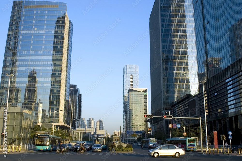 Shenzhen cityscape - obrazy, fototapety, plakaty 