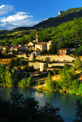 Wall Mural - Town of Sisteron in Provence, France